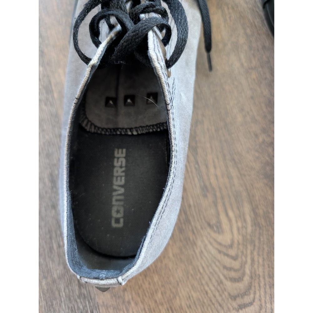 Converse Chuck Taylor All Star Sz 11  Low Top Canvas Denim Grey/Black Studs - Picture 9 of 16